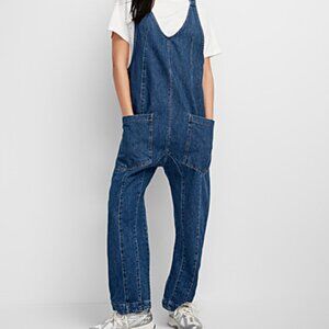 Free People We the Free High Roller Denim Jumpsuit